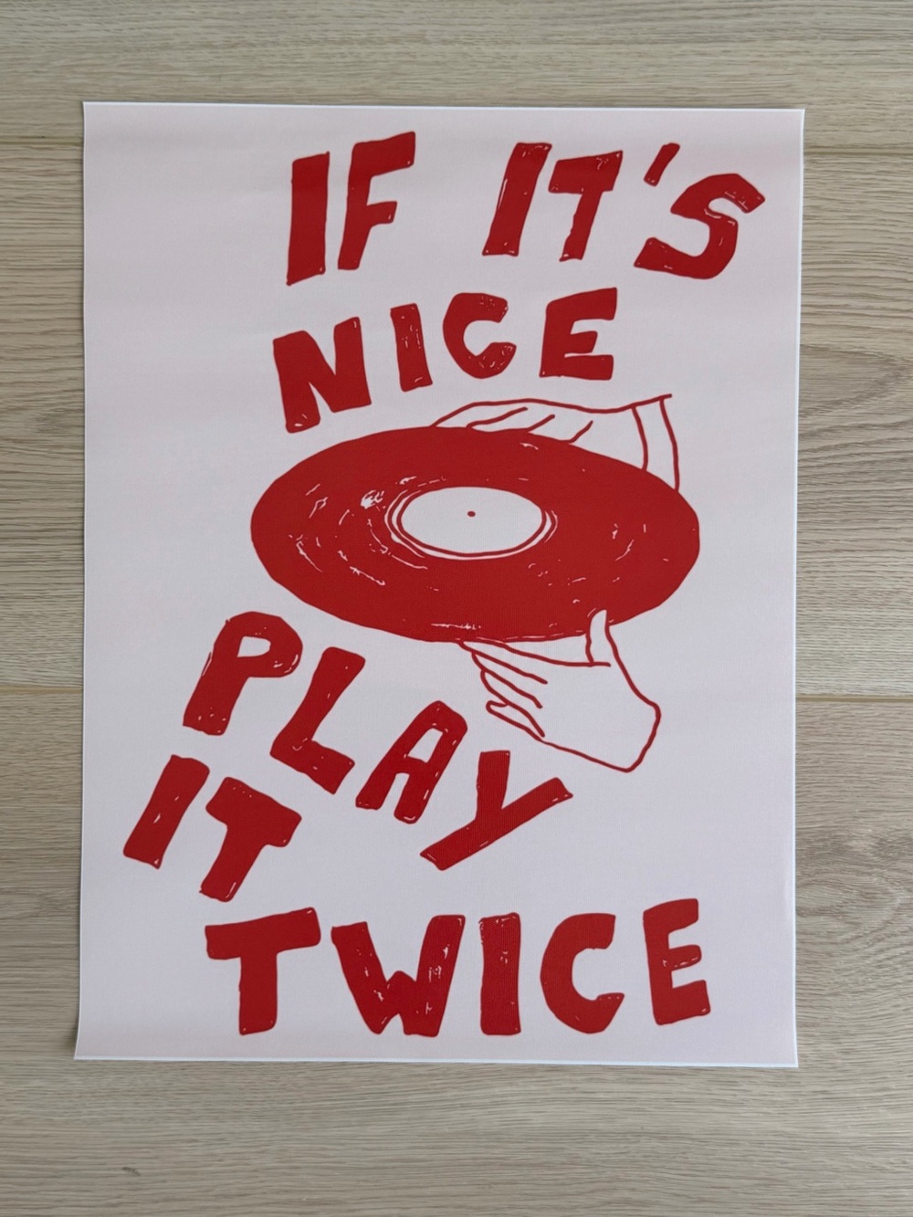 Play It Twice Canvas Art Print Poster